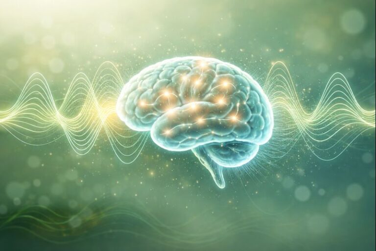 Representación visual del secreto de la estimulación cerebral para mejorar el rendimiento mental.